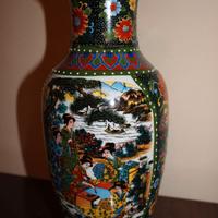 Vaso in ceramica con stampa giapponese