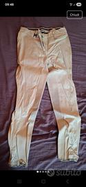 pantaloni equitazione bianchi 