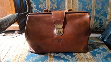 borsa da medico Ted Benson vera pelle fatta a mano