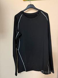 Maglia termica sportiva nera XL manica lunga