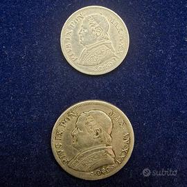 🇻🇦Stato Pontificio Pio IX 1866 1867 Argento