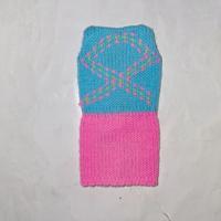 Vintage Barbie Knit Hit pink blue sweater dress