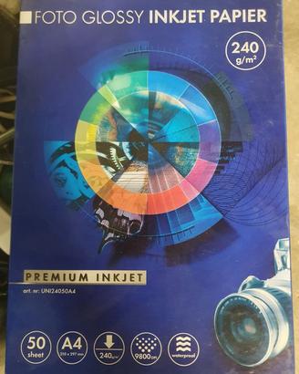 Carta Fotografica Inkjet A4 50 Fogli 240 gr.