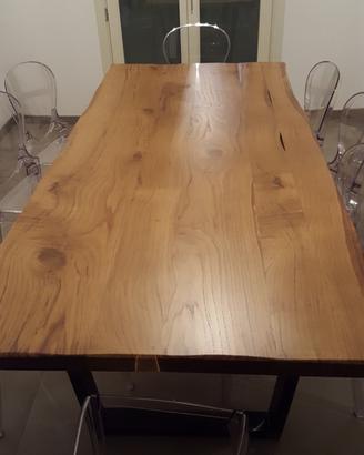Tavolo in legno massello rovere americano