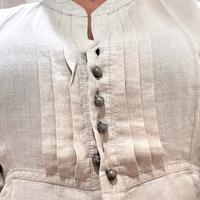 Vestito scamiciato lino color corda Intrend