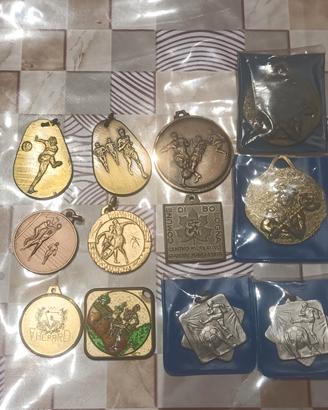 medaglie di calcio bronzo ottone 
