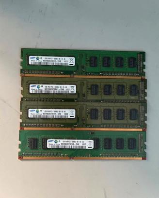 4x Samsung DDR3 1GB PC3-10600 RAM