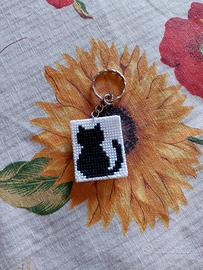 portachiavi gatto nero 