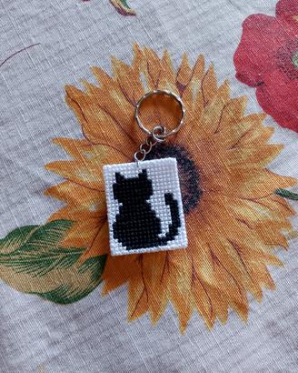 portachiavi gatto nero 