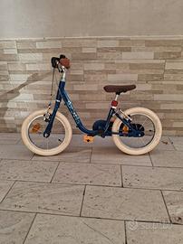 Bicicletta 14 pollici Btwin blu bimbo