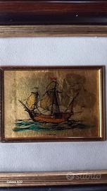 Quadretti Caravelle foglia d'oro