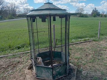 Voliera per piccoli volatili in ferro battuto