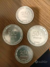 Lotto argento Israele 250 e 500 Prutah