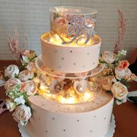 Torta scenografica 25 anni di matrimonio 