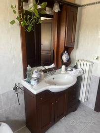 Mobile bagno con lavandino più mobile con vetrina