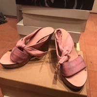 Scarpe sandali sabot rosa 39 pelle