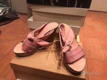 Scarpe sandali sabot rosa 39 pelle