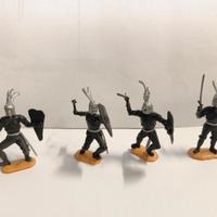 Lotto 3 Soldatini Timpo Toys Medioevali Black Knig