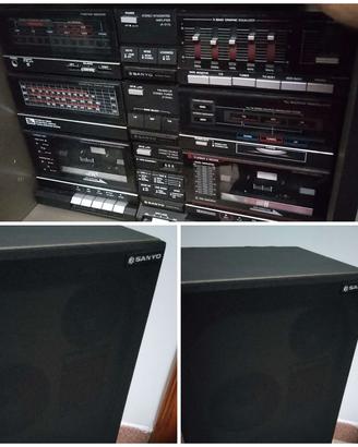 impianto stereo hi-fi Sanyo vintage 