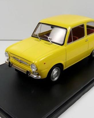 MODELLO AUTO FIAT 850 BERLINA GIALLA NO BURAGO