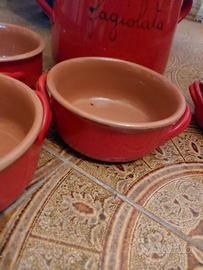set di ciotole in terracotta più fagiolata