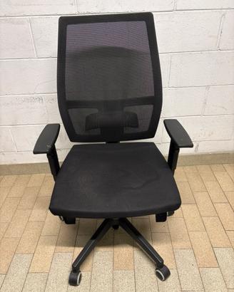 Sedia da ufficio ergonomica girevole con schienale