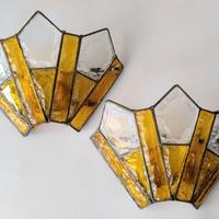 Coppia applique stile brutalista Longobard