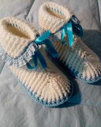 Babbucce di lana per bimbo