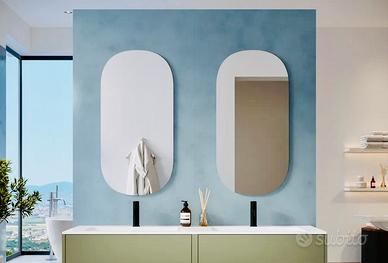 Specchio bagno ovale 50x100 filo lucido nuovo