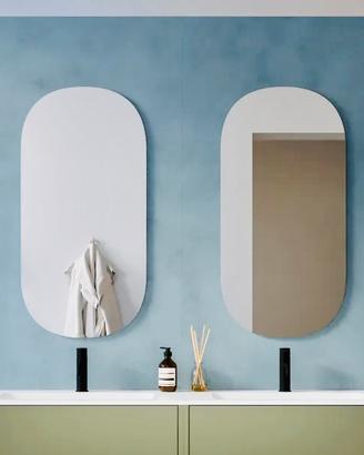 Specchi bagno ovali 50x100 filo lucido nuovi