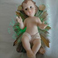 Gesù Bambino Presepe led Fibre ottiche 
