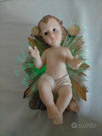 Gesù Bambino Presepe led Fibre ottiche 