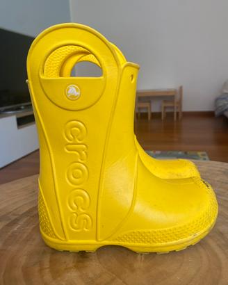 Stivali pioggia Crocs gialli taglia C11