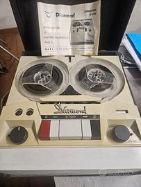 Raro Magnetofono a Bobine DIAMOND Mod L Manuale 70