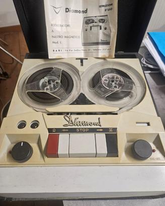 Raro Magnetofono a Bobine DIAMOND Mod L Manuale 70