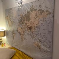 Mappa del mondo in canvas