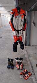 completo tuta stivali guanti alpinestars