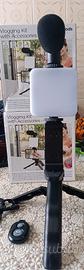 Kit Vlogging con Luce, Microfono e Telecomando 