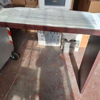 Consolle a "L" Calligaris con piano in vetro