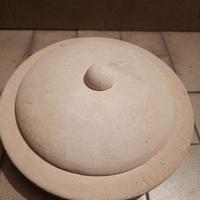 Piatto/vassoio in pietra dura con coperchio