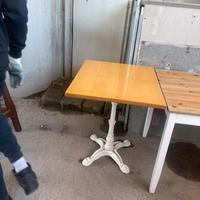 Tavolo gambo ferro battuto