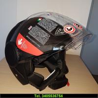 Nuovo casco jet colore nero opaco omologato