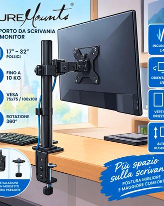 Supporto Monitor PureMounts 17"32" VESA Regolabile