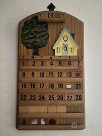 Calendario perpetuo in legno