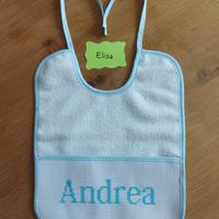 Bavaglino neonato Personalizzato nome ANDREA