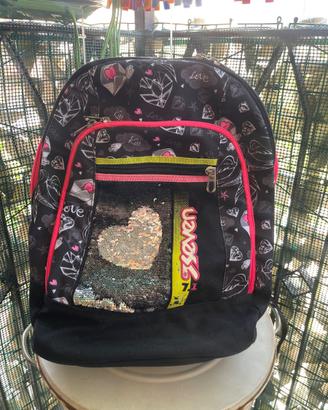 Zaino Scuola Advanced Seven - Heart Girl Nero