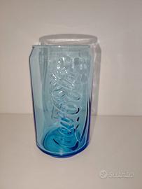 Bicchiere CocaCola vetro  azzurro McDonald's