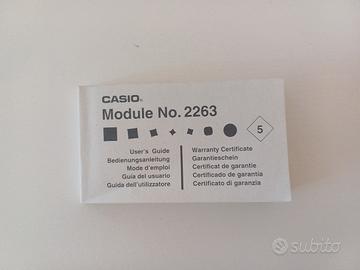 Manuale orologio Casio G-shock