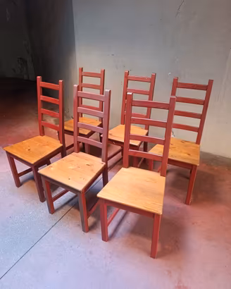6 sedie ikea vintage