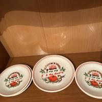 Set piatti pizza decorati stile rustico - vintage